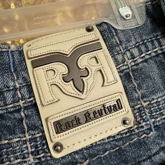 Rock Revival Men's Adriel SJ400 Slim Straight Jeans Size 38 - Picture 8 of 14